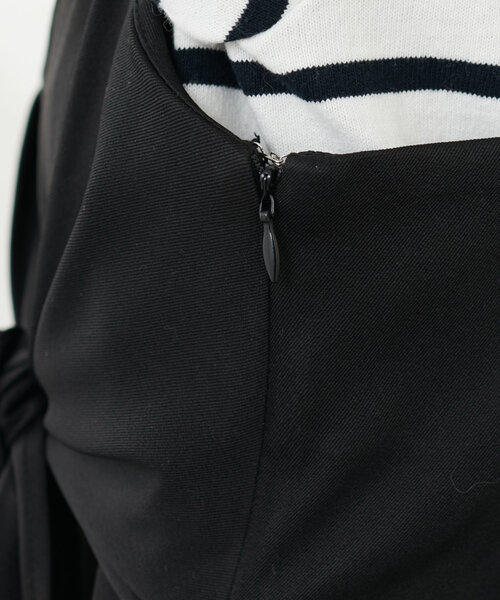 natural couture（ナチュラルクチュール）の「osonoアシメカシュクールリボンキャミワンピース（ワンピース・レディース・アイボリー/ブルー/モカ/ブラック・LARGE/MEDIUM）」の11枚目の写真