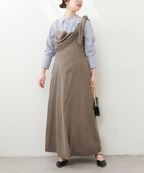 natural couture｜osonoねじりリボンキャミワンピース | Rakuten