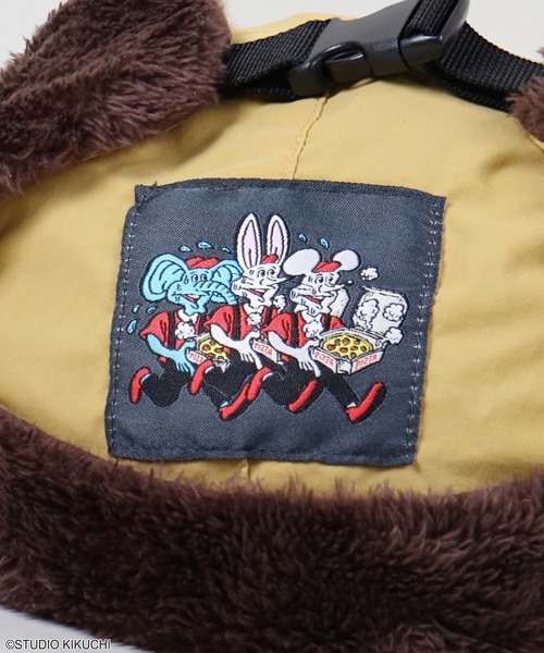 SPINNS（スピンズ）の「『どうぶつーズ』アビエーターキャップ（キャップ・レディース・ベージュ/ブラック・ONESIZE）」の8枚目の写真