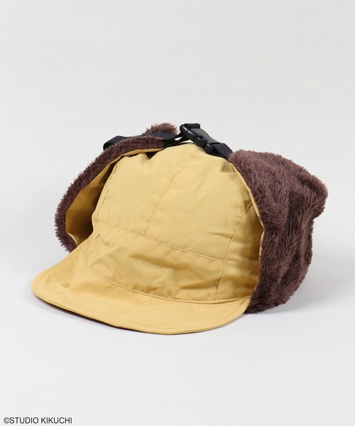 SPINNS（スピンズ）の「『どうぶつーズ』アビエーターキャップ（キャップ・レディース・ベージュ/ブラック・ONESIZE）」の11枚目の写真