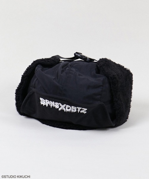 SPINNS（スピンズ）の「『どうぶつーズ』アビエーターキャップ（キャップ・レディース・ベージュ/ブラック・ONESIZE）」の6枚目の写真