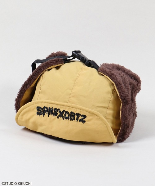 SPINNS（スピンズ）の「『どうぶつーズ』アビエーターキャップ（キャップ・レディース・ベージュ/ブラック・ONESIZE）」の12枚目の写真