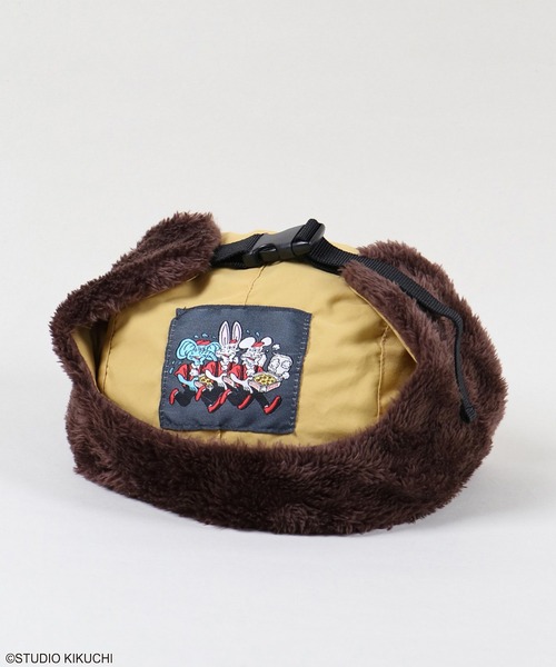 SPINNS（スピンズ）の「『どうぶつーズ』アビエーターキャップ（キャップ・レディース・ベージュ/ブラック・ONESIZE）」の13枚目の写真