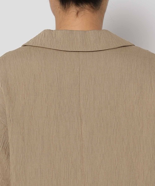 mysty woman(ミスティウーマン)の「ヨウリュウシャツジャケット 328294(テーラードジャケット・レディース・アイボリー/ダークベージュ/ブラック・FREE)」の17枚目の写真