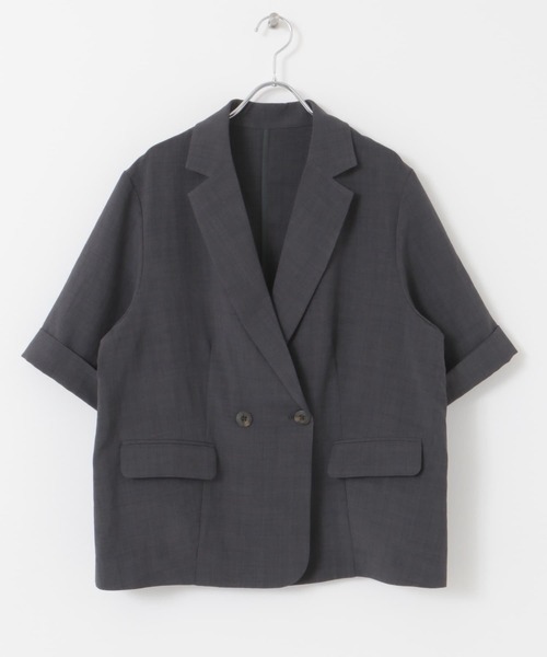 【美品】アーバンリサーチ リネン混 オフィス カジュアル テーラードジャケットF セール】LIFE STYLE TAILOR リネンライクコンフォータブル