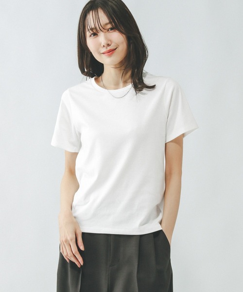 GLOBAL WORK(グローバルワーク)の「Fffit エフィット/やわらかストレッチクルーネックT/291133(Tシャツ/カットソー・レディース・グリーン系その他2/オフホワイト/ブラウン系その他6/ブラック・X-SMALL/MEDIUM/LARGE/SMALL)」の11枚目の写真
