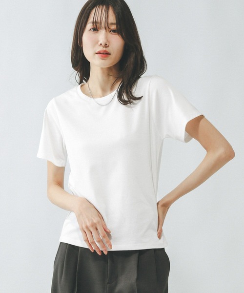 GLOBAL WORK(グローバルワーク)の「Fffit エフィット/やわらかストレッチクルーネックT/291133(Tシャツ/カットソー・レディース・グリーン系その他2/オフホワイト/ブラウン系その他6/ブラック・X-SMALL/MEDIUM/LARGE/SMALL)」の12枚目の写真