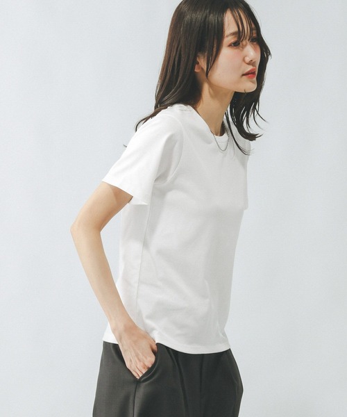 GLOBAL WORK(グローバルワーク)の「Fffit エフィット/やわらかストレッチクルーネックT/291133(Tシャツ/カットソー・レディース・グリーン系その他2/オフホワイト/ブラウン系その他6/ブラック・X-SMALL/MEDIUM/LARGE/SMALL)」の13枚目の写真