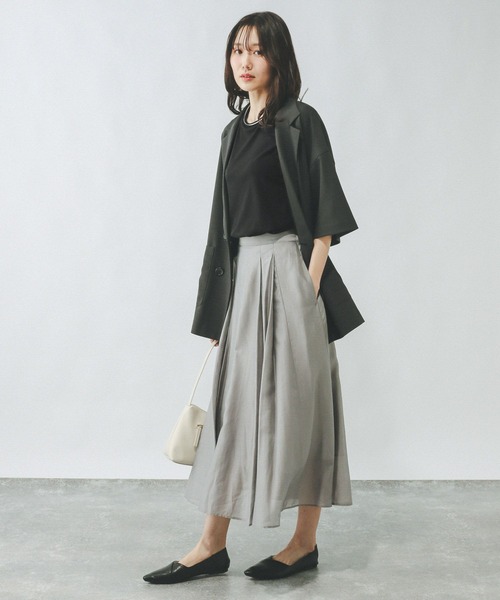 GLOBAL WORK(グローバルワーク)の「Fffit エフィット/やわらかストレッチクルーネックT/291133(Tシャツ/カットソー・レディース・グリーン系その他2/オフホワイト/ブラウン系その他6/ブラック・X-SMALL/MEDIUM/LARGE/SMALL)」の14枚目の写真