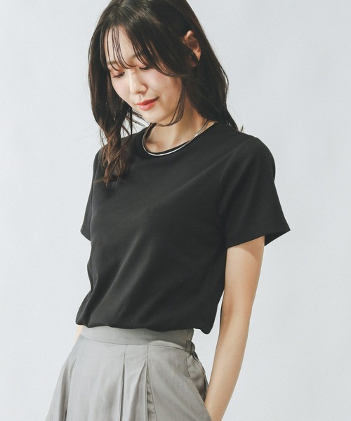 GLOBAL WORK(グローバルワーク)の「Fffit エフィット/やわらかストレッチクルーネックT/291133(Tシャツ/カットソー・レディース・グリーン系その他2/オフホワイト/ブラウン系その他6/ブラック・X-SMALL/MEDIUM/LARGE/SMALL)」の17枚目の写真