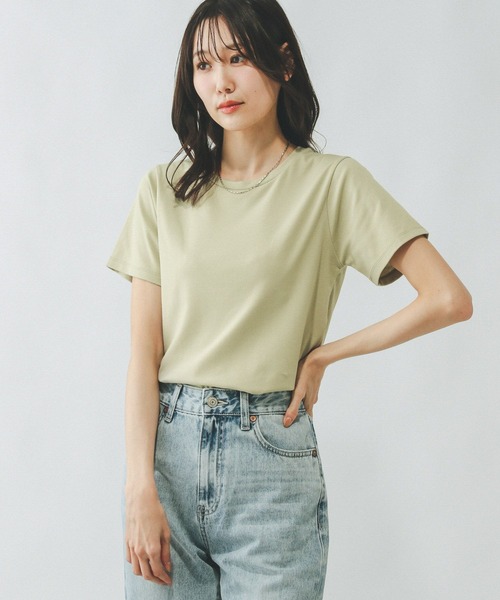 GLOBAL WORK(グローバルワーク)の「Fffit エフィット/やわらかストレッチクルーネックT/291133(Tシャツ/カットソー・レディース・グリーン系その他2/オフホワイト/ブラウン系その他6/ブラック・X-SMALL/MEDIUM/LARGE/SMALL)」の22枚目の写真