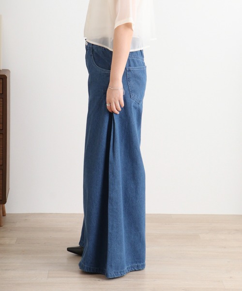 atONE（アットワン）の「デニムバギーパンツ（デニムパンツ・レディース・ネイビー/ブルー・3L/LL/L/M/4L）」の11枚目の写真