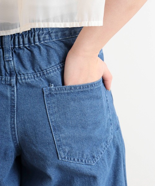 atONE（アットワン）の「デニムバギーパンツ（デニムパンツ・レディース・ネイビー/ブルー・3L/LL/L/M/4L）」の7枚目の写真