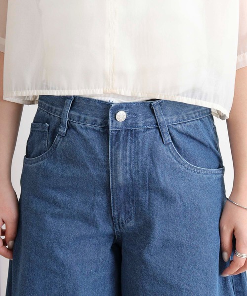 atONE（アットワン）の「デニムバギーパンツ（デニムパンツ・レディース・ネイビー/ブルー・3L/LL/L/M/4L）」の18枚目の写真