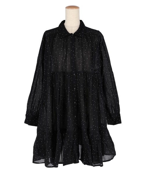 coca(coca)(コカ)の「【WEB限定セール】ティアードチュニック(シャツ/ブラウス・レディース・ホワイト/ドット・S/L/M)」の20枚目の写真