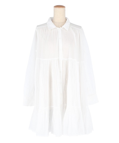 coca(coca)(コカ)の「【WEB限定セール】ティアードチュニック(シャツ/ブラウス・レディース・ホワイト/ドット・S/L/M)」の19枚目の写真