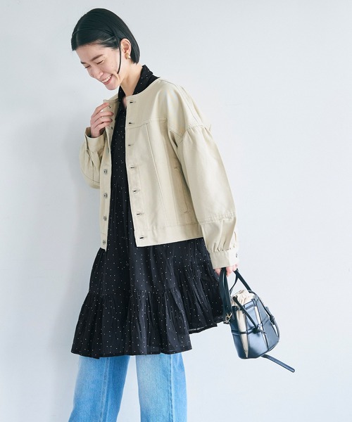 coca(coca)(コカ)の「【WEB限定セール】ティアードチュニック(シャツ/ブラウス・レディース・ホワイト/ドット・S/L/M)」の14枚目の写真