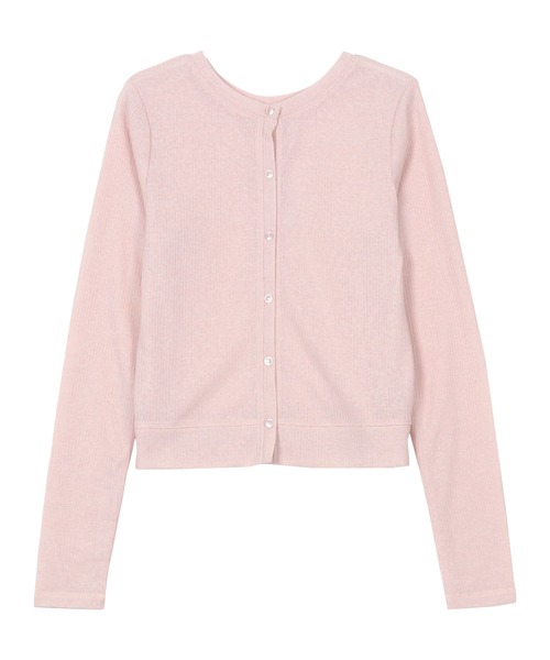 KOBE LETTUCE（コウベレタス）の「前後2wayシアーリブカットソーカーディガン（カーディガン/ボレロ・レディース・ホワイト/ピンク/イエロー/ブラック/ブルー・M）」の18枚目の写真