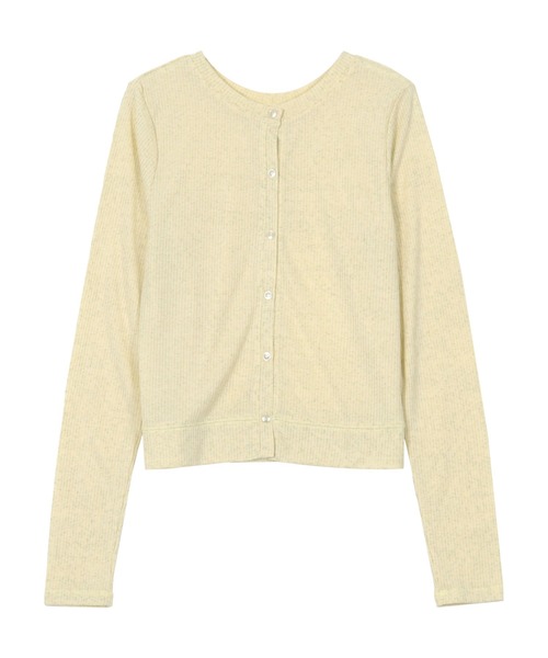 KOBE LETTUCE（コウベレタス）の「前後2wayシアーリブカットソーカーディガン（カーディガン/ボレロ・レディース・ホワイト/ピンク/イエロー/ブラック/ブルー・M）」の17枚目の写真