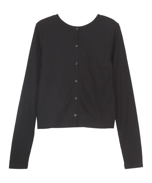 KOBE LETTUCE（コウベレタス）の「前後2wayシアーリブカットソーカーディガン（カーディガン/ボレロ・レディース・ホワイト/ピンク/イエロー/ブラック/ブルー・M）」の15枚目の写真