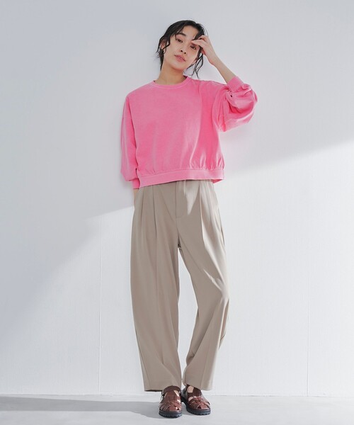 STAR&STRIPE(スターアンドストライプ)の「STAR&STRIPE(スターアンドストライプ)ボリュームスリーブ スウェット(Tシャツ/カットソー・レディース・ブラウン/ピンク/ブラック/オフホワイト・FREE)」の13枚目の写真