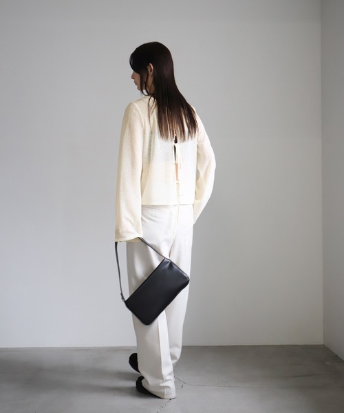 2WAYリボンスラブシアートップス（Tシャツ/カットソー）｜select MOCA