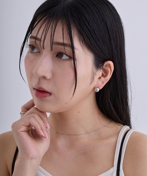 CALIN STANDARD(カリンスタンダード)の「◆金属アレルギー対応◆◆made in japan◆【痛くない】【落ちにくい】【ストレスフリーな着け心地】ボール ミニループフィットイヤリング(イヤリング・レディース・ゴールド/ピンクゴールド/シルバー・FREE)」の4枚目の写真