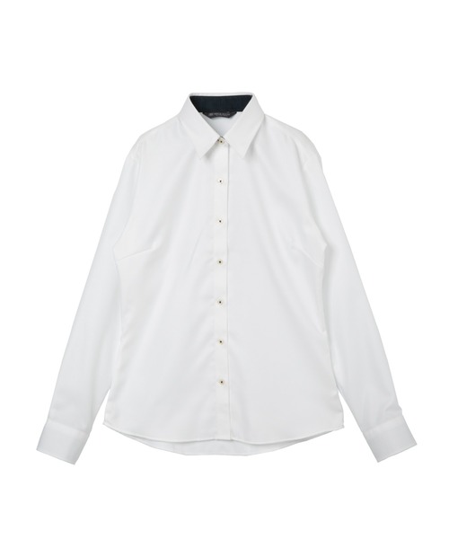 TOKYO SHIRTS(トウキョウシャツ)の「超形態安定ノーアイロン レギュラー 長袖ビジネスワイシャツ(ビジネスシャツ・レディース・ホワイト・S/M/L/LL/XL)」の1枚目の写真
