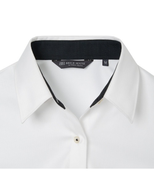 TOKYO SHIRTS(トウキョウシャツ)の「超形態安定ノーアイロン レギュラー 長袖ビジネスワイシャツ(ビジネスシャツ・レディース・ホワイト・S/M/L/LL/XL)」の3枚目の写真