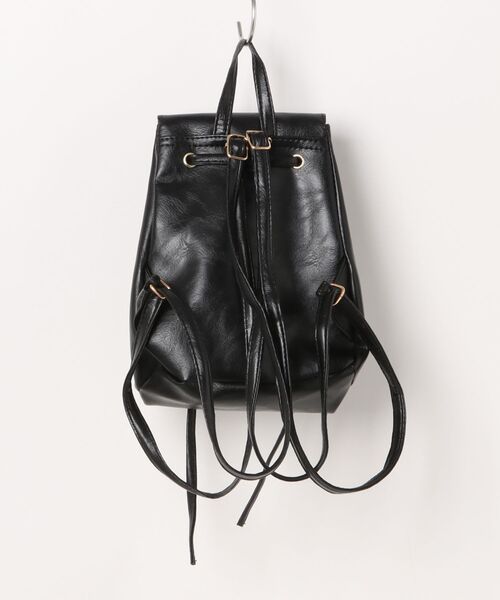 VIBGYOR（ヴィブジョー）の「FReePLACe/合成皮革 ミニリュックサック X12443（バックパック/リュック・レディース・ブラック/ブラウン・FREE）」の5枚目の写真