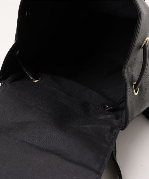 VIBGYOR（ヴィブジョー）の「FReePLACe/合成皮革 ミニリュックサック X12443（バックパック/リュック・レディース・ブラック/ブラウン・FREE）」の3枚目の写真