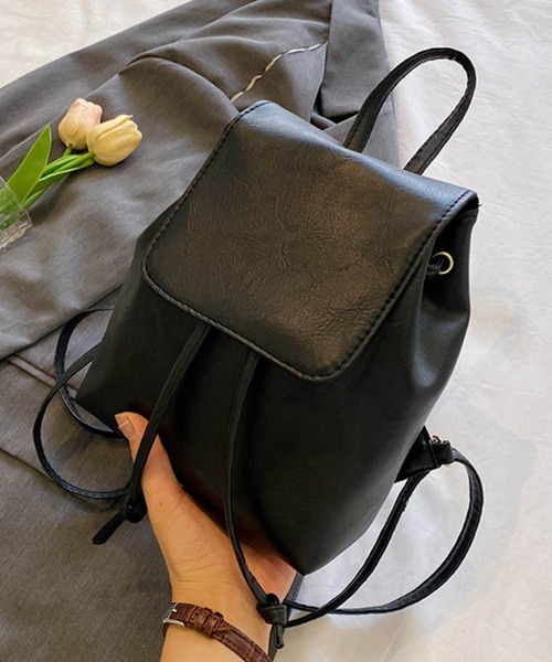 VIBGYOR（ヴィブジョー）の「FReePLACe/合成皮革 ミニリュックサック X12443（バックパック/リュック・レディース・ブラック/ブラウン・FREE）」の8枚目の写真