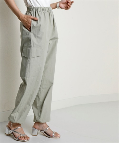 nissen（ニッセン）の「軽くてやわらか綿ナイロンカーゴパンツ(接触冷感・UVカット)＜大きいサイズ有＞（カーゴパンツ・レディース・ピンク/グリーン/ブラック・LL/S/3L/M/L）」の16枚目の写真