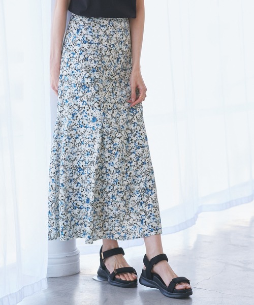 セール】【emur/エミュール】マーガレット柄ナロースカート（スカート