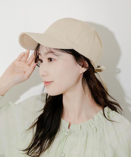 SMELLY(スメリー)の「バックリボンキャップ(キャップ・レディース・ブラック/ベージュ・-)」の7枚目の写真