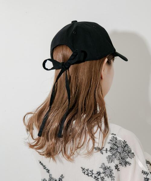 SMELLY(スメリー)の「バックリボンキャップ(キャップ・レディース・ブラック/ベージュ・-)」の13枚目の写真