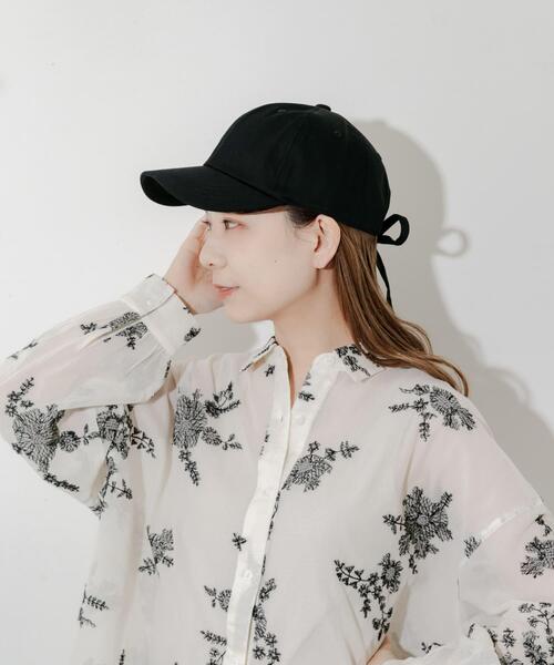 SMELLY(スメリー)の「バックリボンキャップ(キャップ・レディース・ブラック/ベージュ・-)」の14枚目の写真