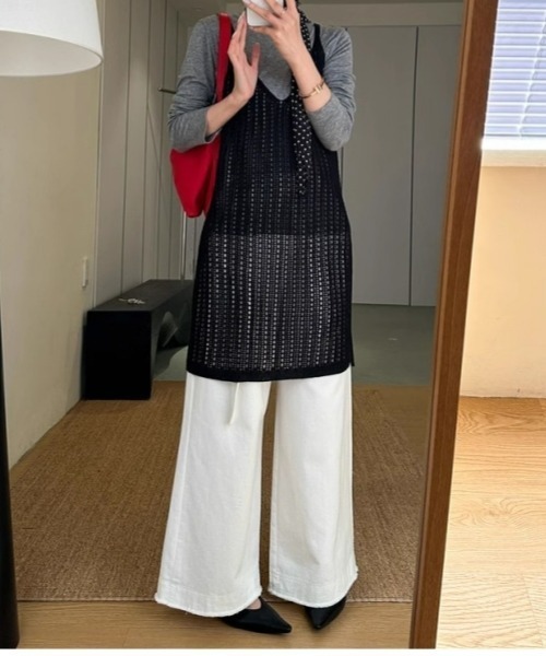 gossip!ロサンゼルス(ゴシップロサンゼルス)の「ヴィンテージ キャミワンピース レイヤード 日常&シンプル(キャミソール・レディース・ホワイト/グリーン/ブラック・FREE)」の11枚目の写真