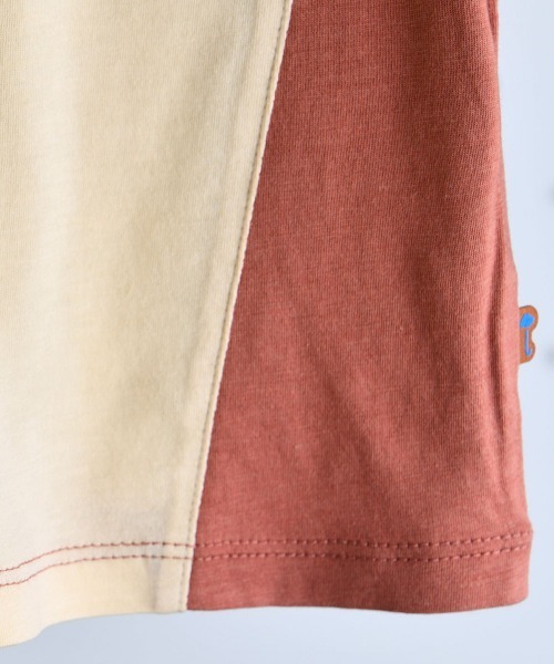 moimoln（モイモルン）の「【SOFT&】カラーコンボTシャツ（Tシャツ/カットソー・キッズ・ブラウン/パープル/イエロー・90cm/100cm/110cm/120cm）」の16枚目の写真