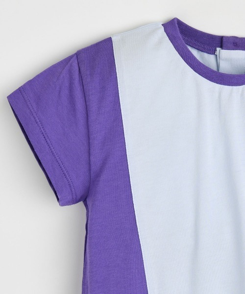 moimoln（モイモルン）の「【SOFT&】カラーコンボTシャツ（Tシャツ/カットソー・キッズ・ブラウン/パープル/イエロー・90cm/100cm/110cm/120cm）」の5枚目の写真