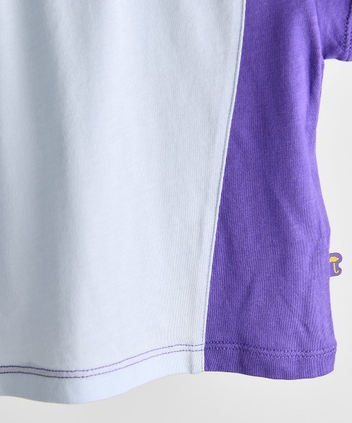moimoln（モイモルン）の「【SOFT&】カラーコンボTシャツ（Tシャツ/カットソー・キッズ・ブラウン/パープル/イエロー・90cm/100cm/110cm/120cm）」の6枚目の写真