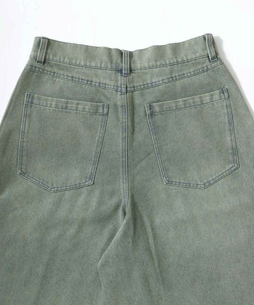 Salong hameu(サロン ハミュー)の「12ozオーバーダイ デニムワイドハーフパンツ/バミューダパンツ/ジョーツ メンズ レディース ユニセックス(デニムパンツ・メンズ・ブルー/チャコール/ブラック系/ネイビー系/ネイビー系1/グリーン系その他/ライトブルー・LL/M/L)」の20枚目の写真