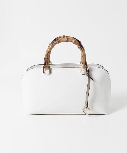 RODE SKO（ロデスコ）の「バンブー風ヨコナガバッグ（ハンドバッグ・レディース・ホワイト/グレー・ONE）」の20枚目の写真