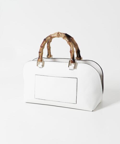 RODE SKO（ロデスコ）の「バンブー風ヨコナガバッグ（ハンドバッグ・レディース・ホワイト/グレー・ONE）」の21枚目の写真