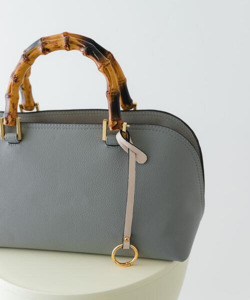 RODE SKO（ロデスコ）の「バンブー風ヨコナガバッグ（ハンドバッグ・レディース・ホワイト/グレー・ONE）」の7枚目の写真