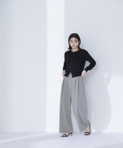 NATURAL BEAUTY BASIC（ナチュラルビューティーベーシック）の「◇レーヨンナイロンカーディガン（カーディガン/ボレロ・レディース・ブラック/オフホワイト/ブルー・FREE）」の5枚目の写真