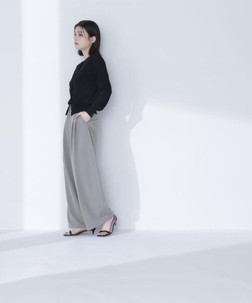 NATURAL BEAUTY BASIC（ナチュラルビューティーベーシック）の「◇レーヨンナイロンカーディガン（カーディガン/ボレロ・レディース・ブラック/オフホワイト/ブルー・FREE）」の7枚目の写真
