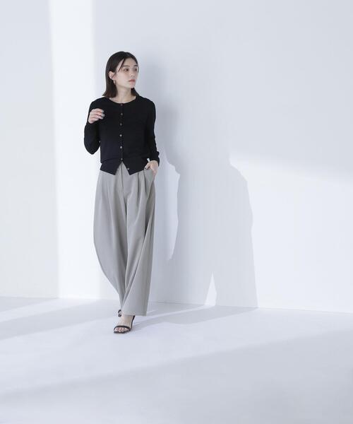 NATURAL BEAUTY BASIC（ナチュラルビューティーベーシック）の「◇レーヨンナイロンカーディガン（カーディガン/ボレロ・レディース・ブラック/オフホワイト/ブルー・FREE）」の9枚目の写真