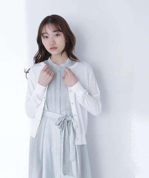 NATURAL BEAUTY BASIC（ナチュラルビューティーベーシック）の「◇レーヨンナイロンカーディガン（カーディガン/ボレロ・レディース・ブラック/オフホワイト/ブルー・FREE）」の16枚目の写真