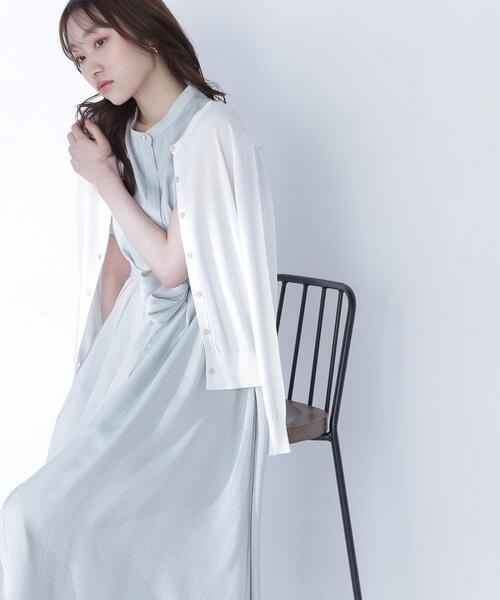 NATURAL BEAUTY BASIC（ナチュラルビューティーベーシック）の「◇レーヨンナイロンカーディガン（カーディガン/ボレロ・レディース・ブラック/オフホワイト/ブルー・FREE）」の20枚目の写真
